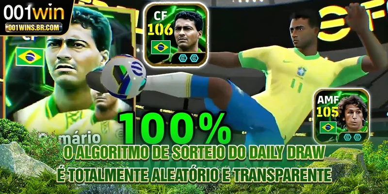 O algoritmo de sorteio do Daily Draw é totalmente aleatório e transparente